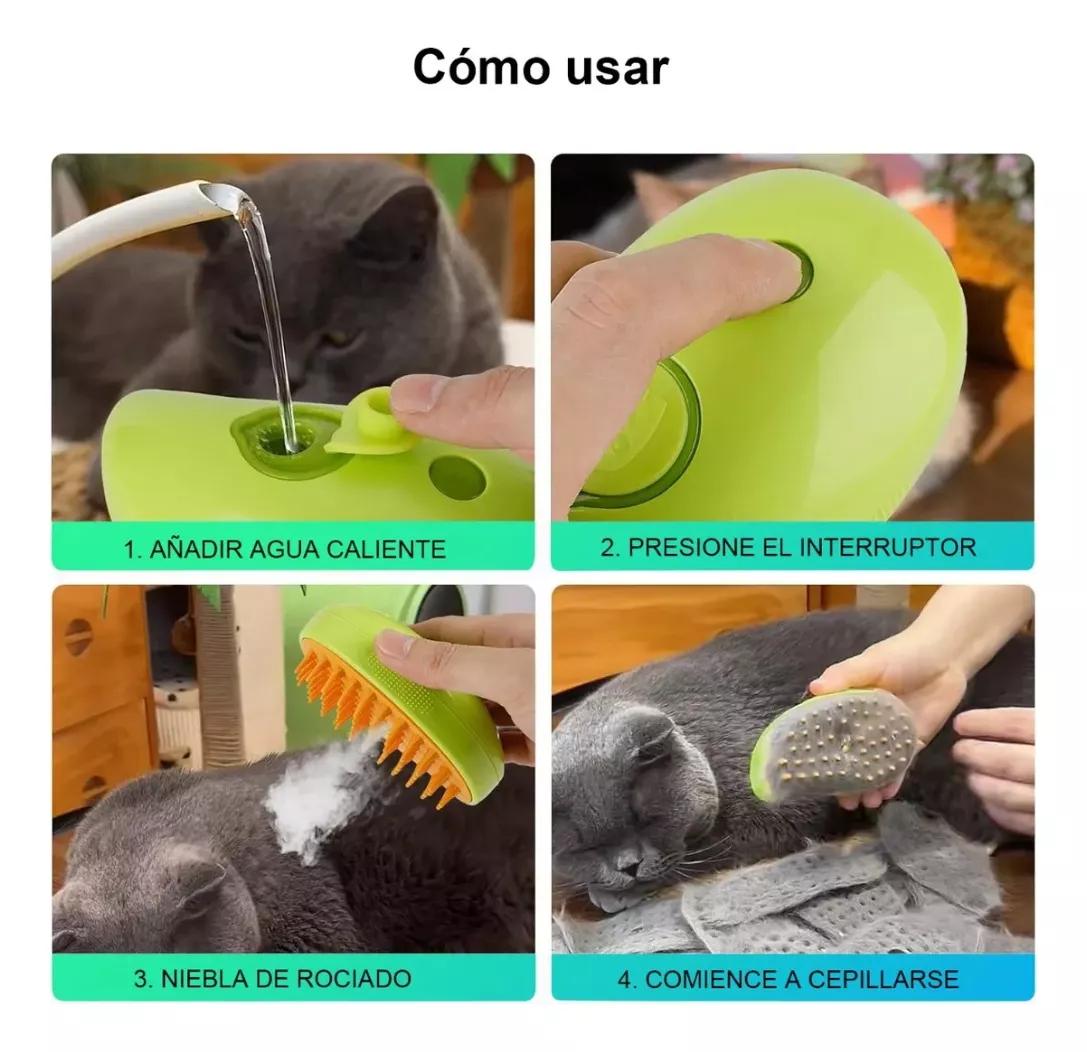 Tercera imagen para búsqueda de cepillo de vapor gatos