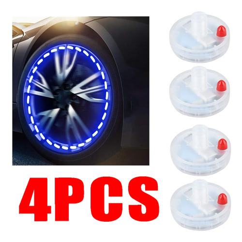 4 Luces Led Solares Para Ruedas De Coche Y Moto F