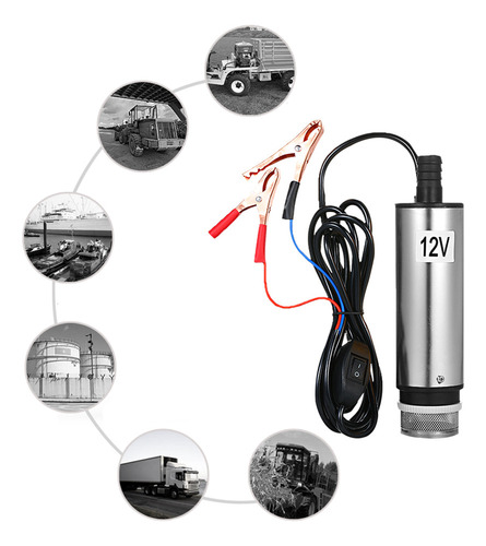 Bomba Sumergible De 12v/24v Para Transferencia De Agua/aceit