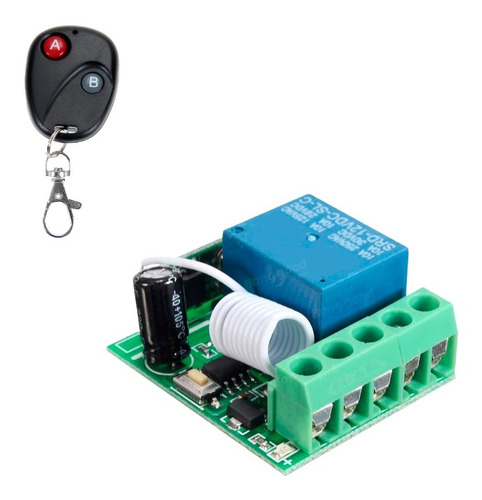 Control Remoto Inalámbrico 1 Rele 12-220v 10a 433mhz C/pila-