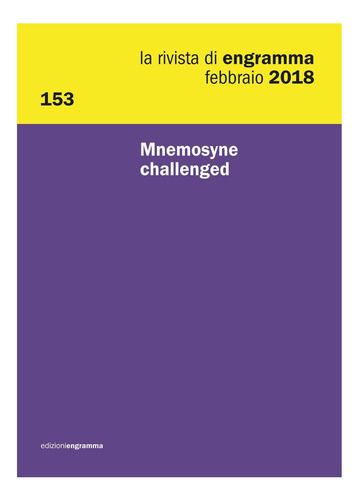 Libro: Mnemosyne Challenged: La Rivista Di Engramma 153,