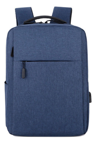 Mochila Masculina Para Notebook Reforçada Bolsa Trabalho Cor Azul