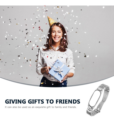 Pulsera De Metal Compatible Con Mi Band 5/4/3 Luxurious