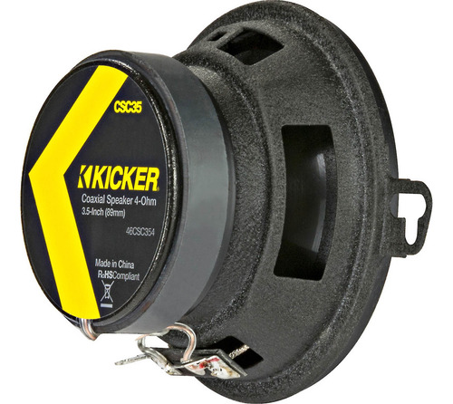 Bocinas Kicker De 3.5 Pulgadas 46csc354 Csc35 Cs Series 2 Vias 90w Max 30w Rms Color Gris Oscuro 2 Bocinas