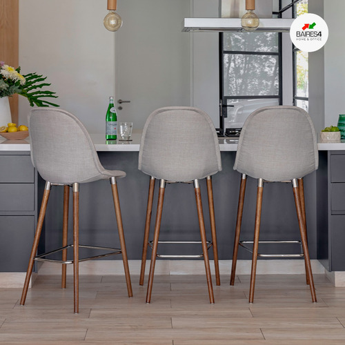 Banqueta Diseño Nina Wood Tapizada | Contado