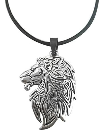 Collar De León Vikingo Leo Para Mujeres Y Hombres, Collar 