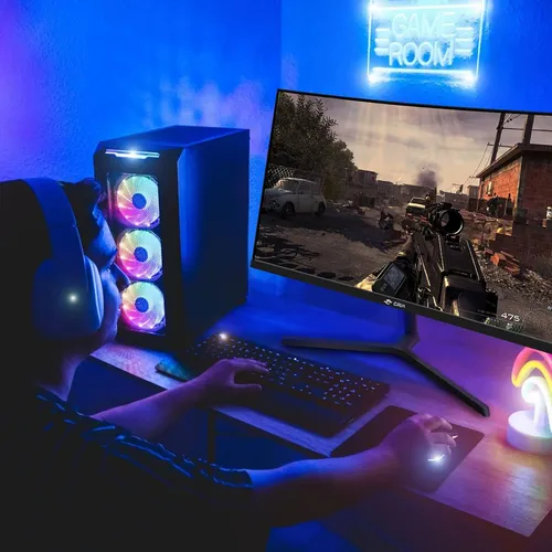 CRUA Monitor curvo gaming de 24 pulgadas 144 hz/180 Hz Negro