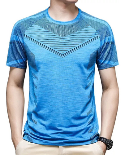 Camiseta Fina De Seda Helada Transpirable Para Hombre