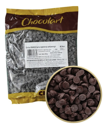 Chips Gotitas Semi Amarga (chica) Chocolart X 500 G