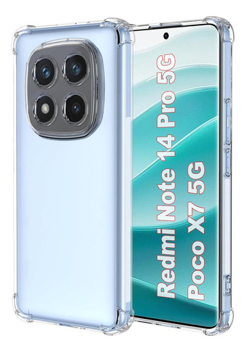 Funda Airbag Antigolpe Para Xiaomi Poco X7 5g Note 14 Pro 5g Transparente Poco X7 5g/ Note 14 Pro 5g