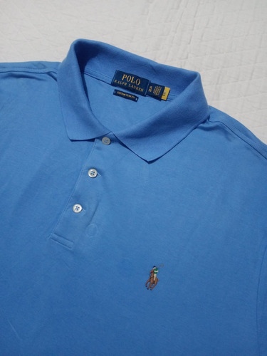 Playera Polo Ralph Lauren Custom Slim Fit Azul Soft Talla Xl (Usado)