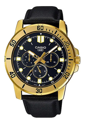 Reloj Casio Mtp Vd300gl-1eu Correa De Cuero  P/caballero 