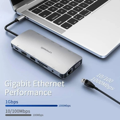 Hub Upgrow Usb Tipo C 13en1 Para Macbook Air 15 M4 A3241