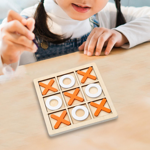 2 Juego De Mesa De Madera Tic Tac Toe, Juegos De Mesa De