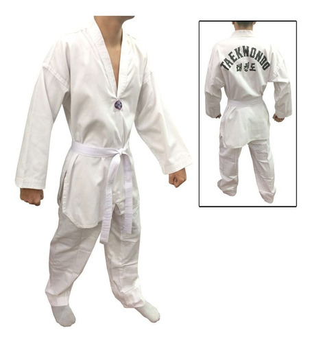 Uniforme Dobok Taekwondo Brim Start Adulto Com Faixa Branca.