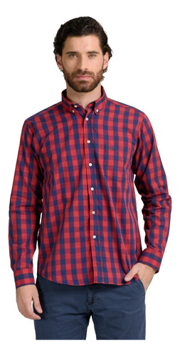 Camisa Cuadros Hombre Brooksfield Regular Fit Bolsillo 3570b