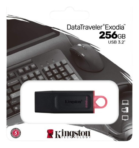 Pendrive 256gb Kingston Datatraveler Exodia Usb 3.2