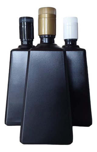 20 Botellas Tequileras Premium 700ml Negro Mate