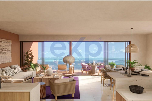 Se Vende Departamento En Preventa (09/2026) En Piso 9 De Condominio Con Vistas Al Mar Y Frente De Playa En Punta Sam Ubicada Entre El Norte De Cancún Y Costa Mujeres.