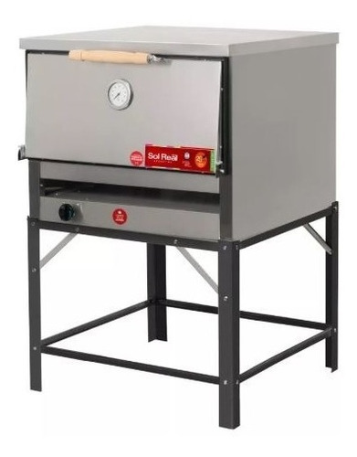 Horno Pizzero 12 Moldes Sol Real Acero Inox Con Base 068