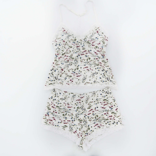 Pijama Mujer Conjunto Short Y Playera Tirantes Encaje Dama