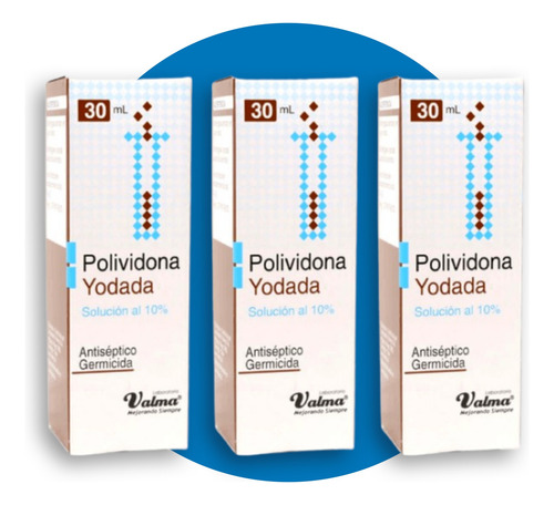 Povidona Yodada Solución 10% Pack 3 Unidades 30ml Valma