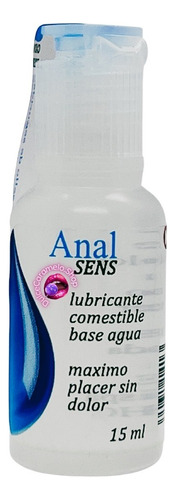 Lubricante Gel Base Agua Inhibidor Anal Sens Comestible 15ml Sabor Natural