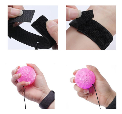 Faixa De Pulso Bola Pulseira Brinquedo Piscando Dedo Rosa