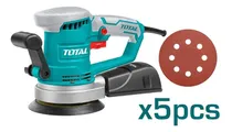 Comprar Lijadora Roto Orbital 450w Industrial + 5 Lijas Total Color Turquesa Frecuencia 50