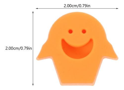 6 Peças De Adesivo De Marcador De Vidro Vermelho Sorridente