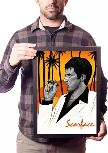 Lindo Quadro Retrato Tony Montana Scarface