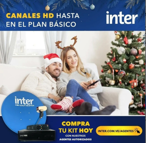 Kit Inter Tv Satelital Nuevo Antena Deco Hd
