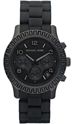 Reloj Michael Kors Unisex Mk5512 Correa De Silicona Negra