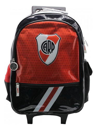 Mochila River Plate Futbol 18 Pulgadas C/ Carro Rueda Cresko