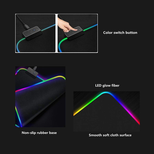 Tapete De Gaming Para Mouse Rgb Mouse Pad Led