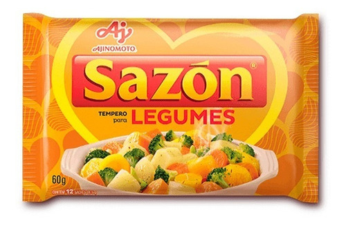 Tempero para Legumes Sazón Pacote 60g 12 Unidades