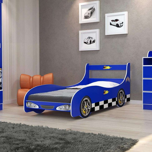 Cama Infantil Carro Rally Azul