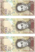 Comprar 3 Billetes  Consecutivos Bsf. 100  - Bk8 Junio 23 2015  