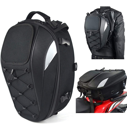 Bolsa De Asiento De Motocicleta Bolsa De Cola Mochila Casco