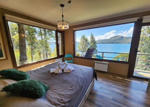 Casa Con Costa De Lago Moreno En Bariloche 100% Equipada