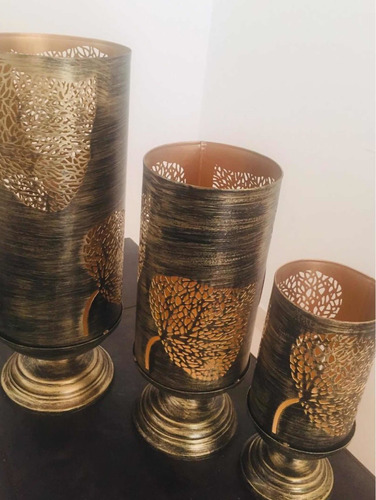 Imagen 3 de 4 de Fanales - Porta Velas (set X 3)