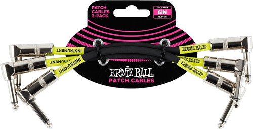 Pack De 3 Cables Interpedal Plug-plug Ernie Ball Eb6050 15cm