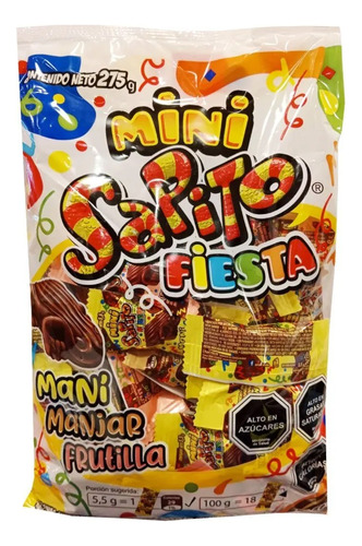 Chocolate Mini Sapito Fiesta Bolsa 50 Unidades 
