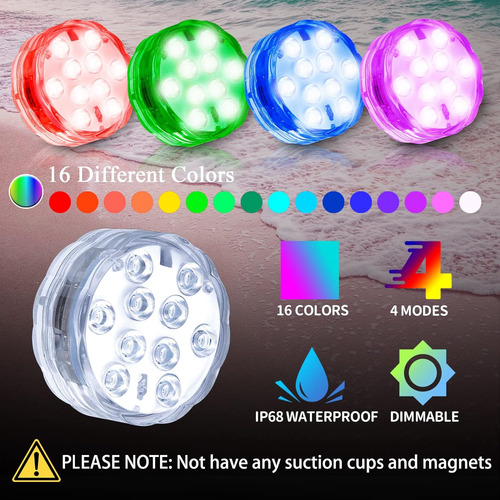 Luces Led Sumergibles, Luces Led Sumergibles Control Re...