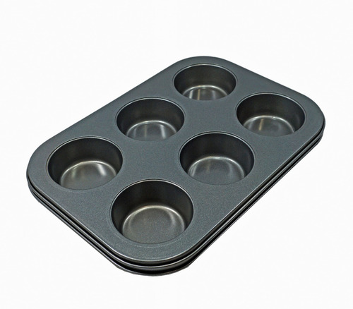 Imagen 1 de 6 de Molde Teflon Muffins X6 Cupcakes Antiadherent - Sheshu Home