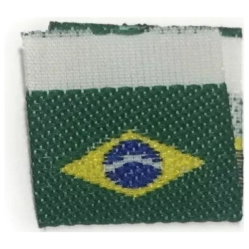 Etiqueta Bordada Bandeira Brasil Najar - 100 Unidades