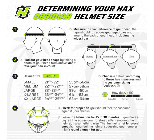 Casco Integral Hax Obsidian Doble Visera Negro Mate Xl