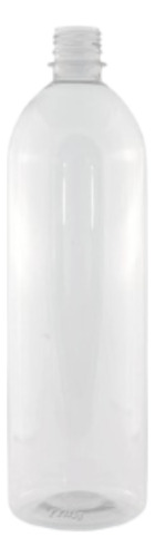 Botella Cilindrica Pet De 1 Litro Con Tapa 100 Piezas Transparente