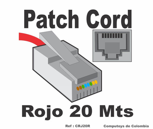 Imagen 3 de 6 de Cable De Red Rj-45 Cat 5 20 M Ref: Crj20r Computoys Sas