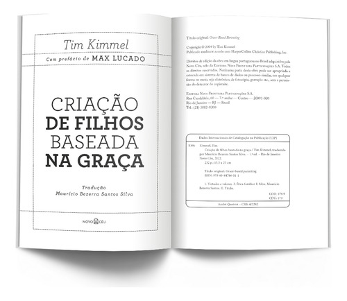 Criação de filhos baseada na graça, de Kimmel, Tim. Editorial Novo Ceu, capa mole em português, 2022